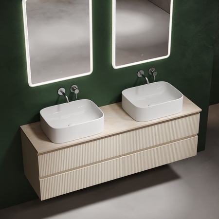 Столешница для ванной комнаты  SANCOS Kreman 1600х460 без отверстия под смеситель, TT160A2